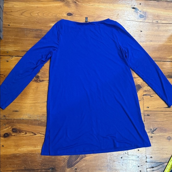 Eileen Fisher Royal Blue Garment Long Sleeve Top or Mini Dress Size Medium - Picture 9 of 13